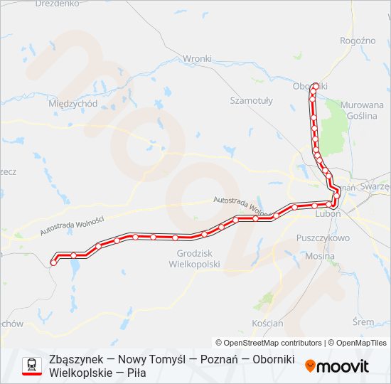 PKM 2 / PKM 5 train Line Map