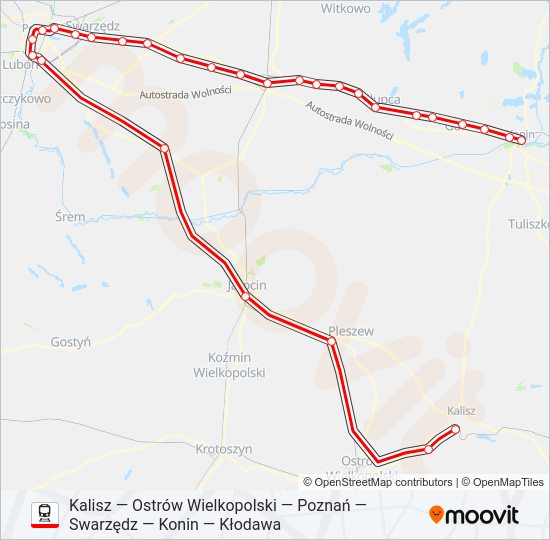 PKM 4 / PKM 2 train Line Map