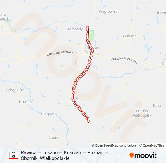 PKM 1 / PKM 5 train Line Map