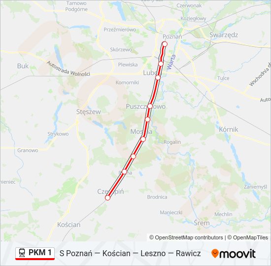  PKM 1: карта маршрута