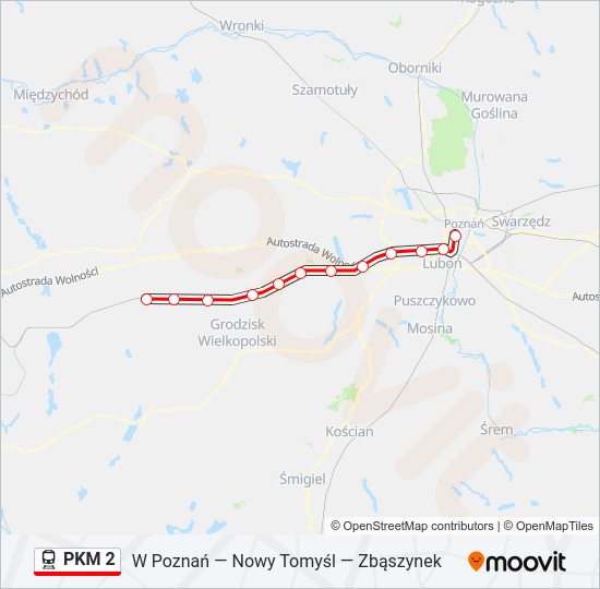 PKM 2 train Line Map