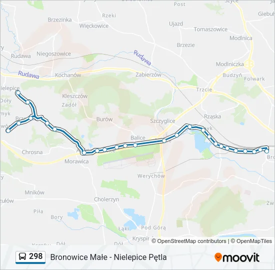 298 Bus Line Map