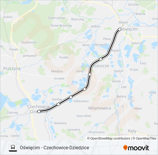 ZKA REG 1 bus Line Map