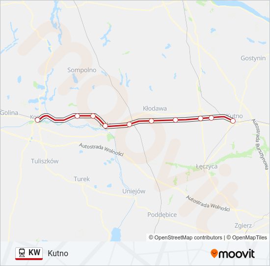 KW train Line Map