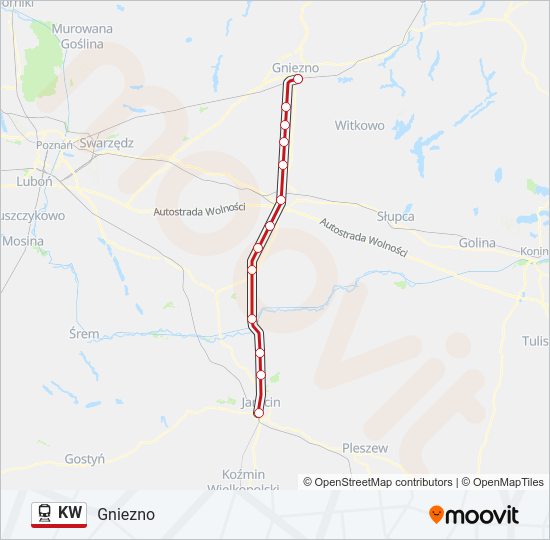 KW train Line Map