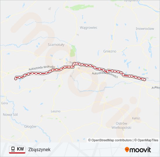 KW train Line Map