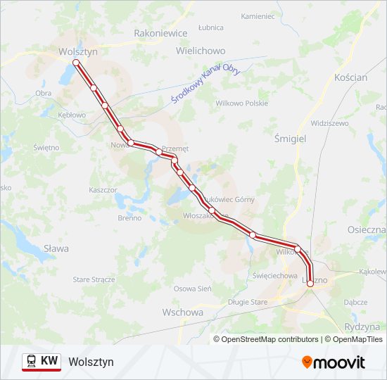 KW train Line Map