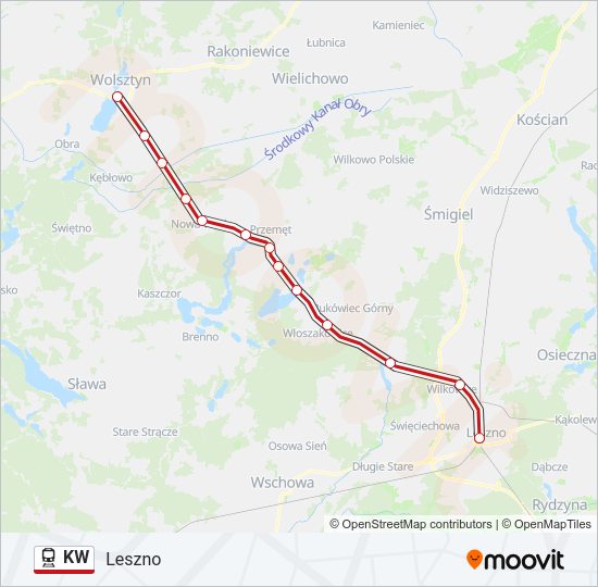 KW train Line Map