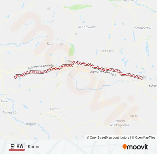 KW Train Line Map