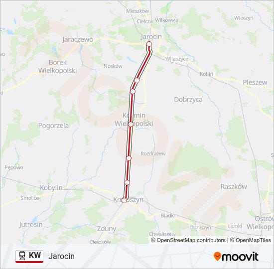 KW train Line Map