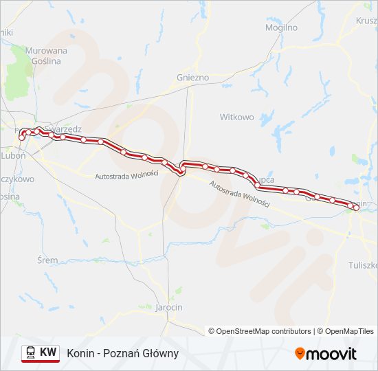 KW train Line Map