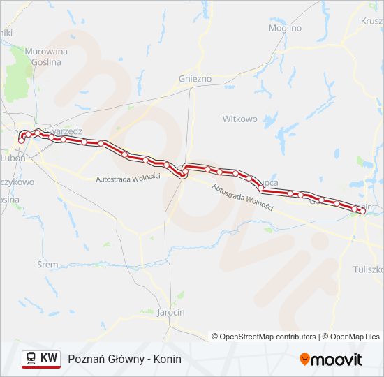 KW train Line Map