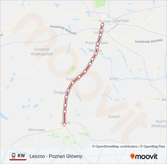 KW train Line Map