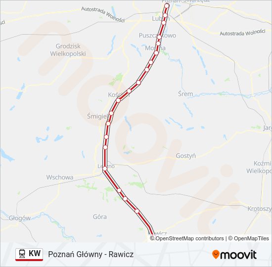 KW train Line Map