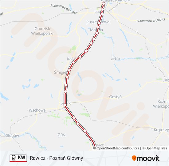 KW train Line Map