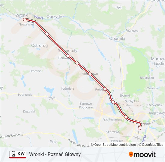 KW train Line Map