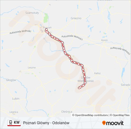 KW train Line Map