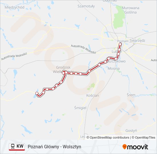 KW train Line Map