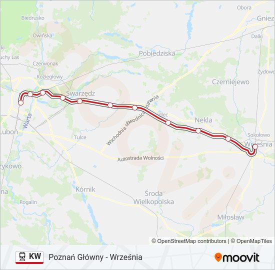 KW train Line Map