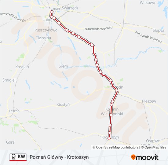 KW train Line Map