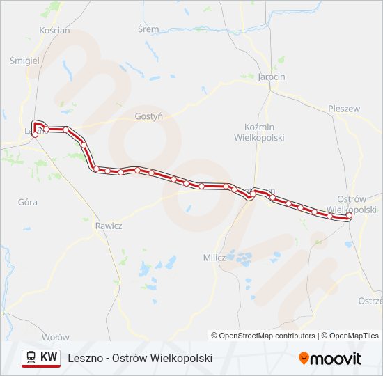 KW train Line Map