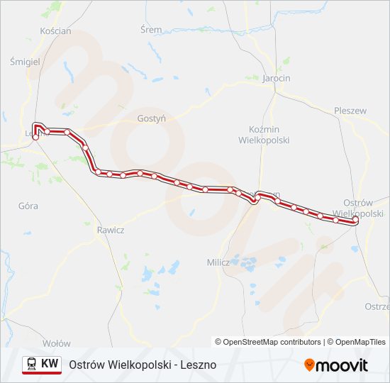 KW train Line Map