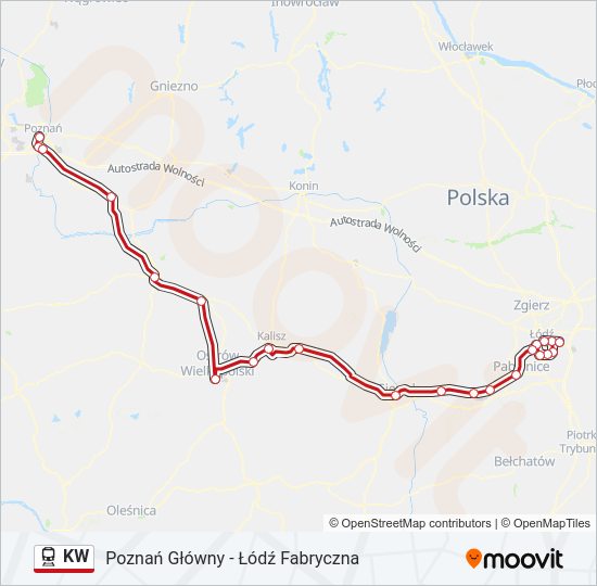 KW train Line Map