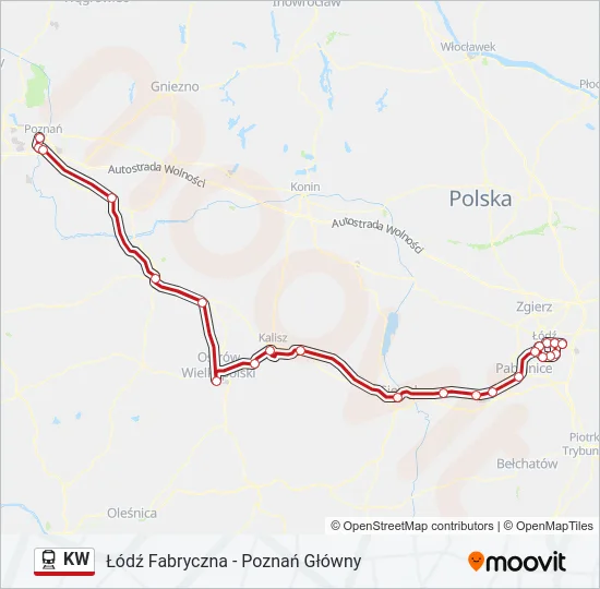 KW Train Line Map