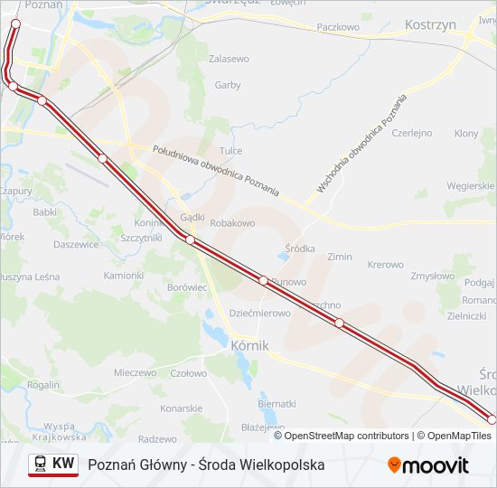 KW train Line Map