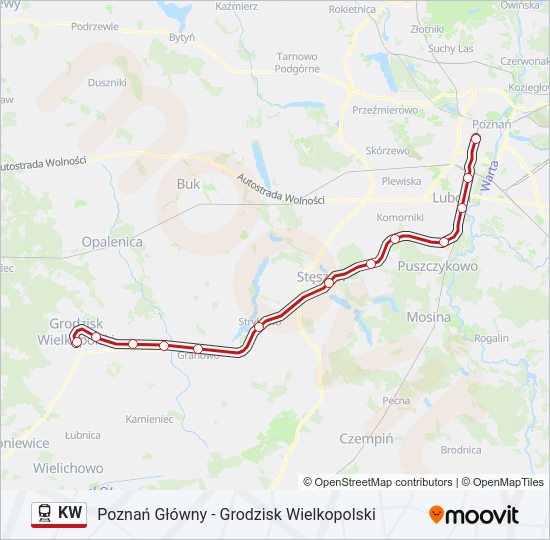 KW train Line Map