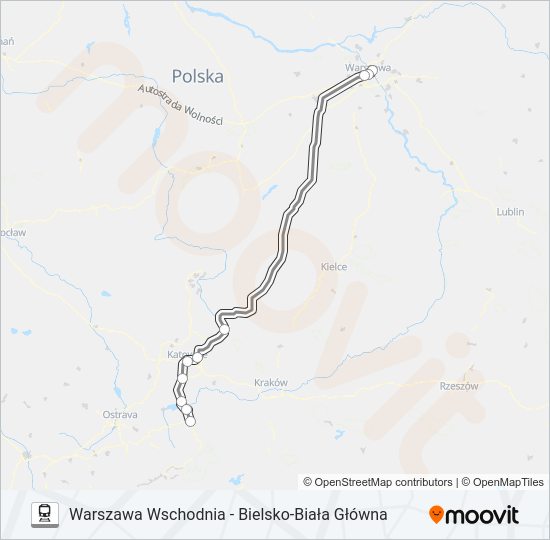 EIC 1400 Train Line Map