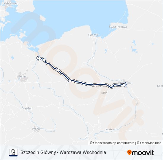 Поезд EIP 8103: карта маршрута