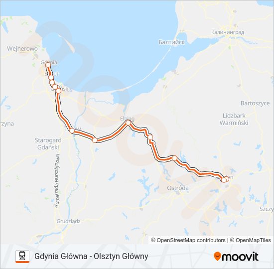 IC 55108 Train Line Map