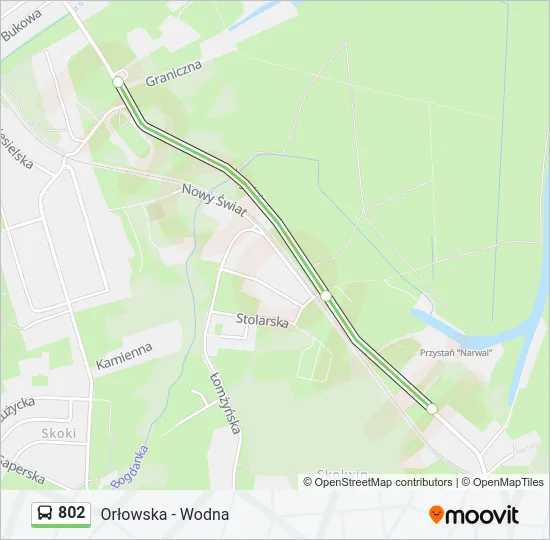802 Bus Line Map