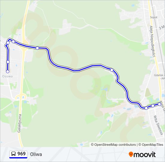 969 bus Line Map