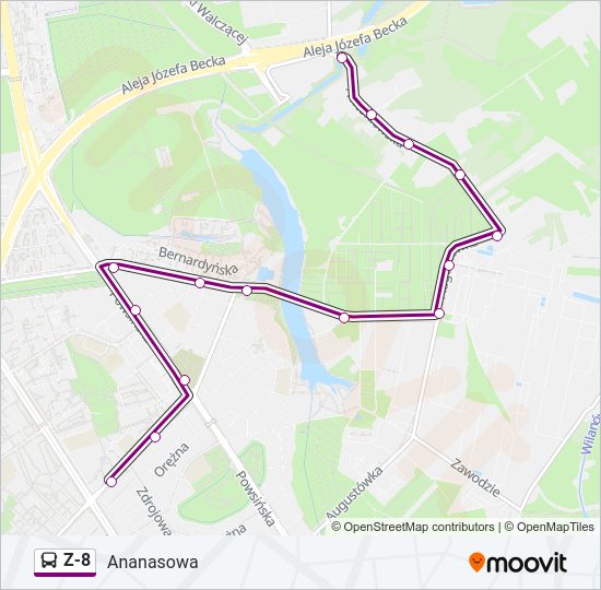 Z-8 Bus Line Map