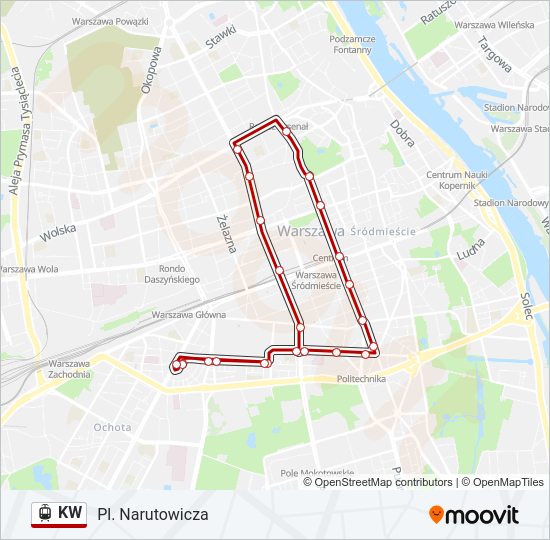 KW light rail Line Map