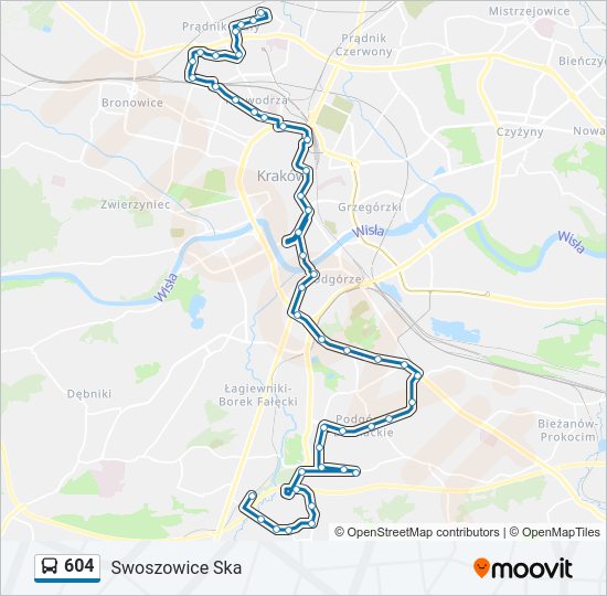 604 bus Line Map