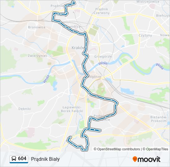 604 Bus Line Map