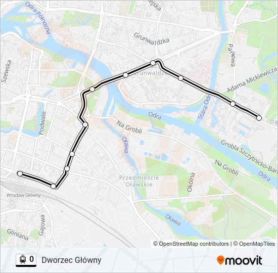 0 light rail Line Map