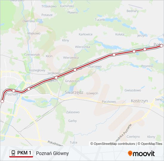 PKM 1 train Line Map