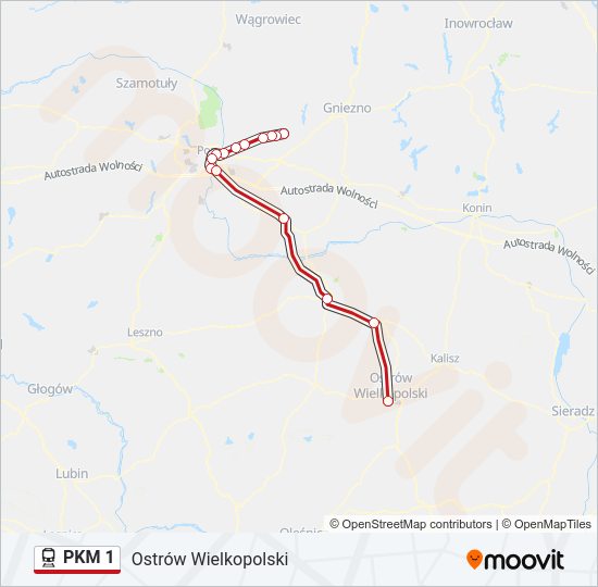 PKM 1 train Line Map