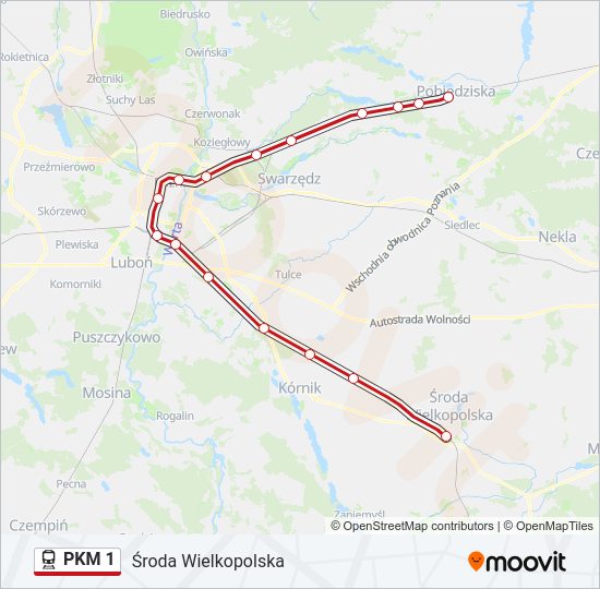 PKM 1 train Line Map