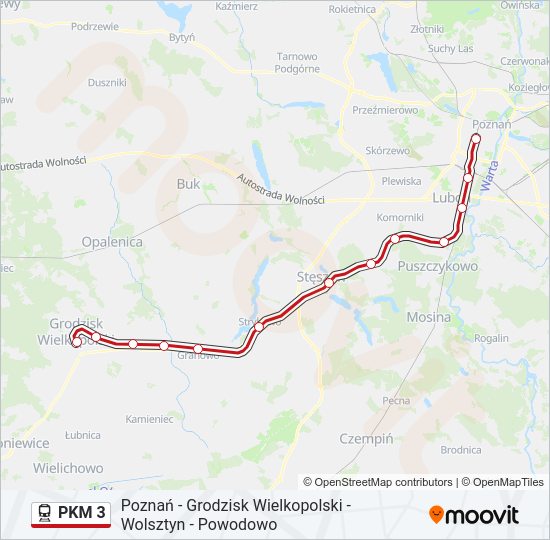 PKM 3 train Line Map