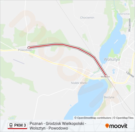 Поезд PKM 3: карта маршрута