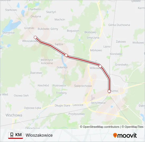 KM Train Line Map