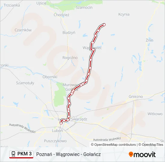 PKM 3 Train Line Map