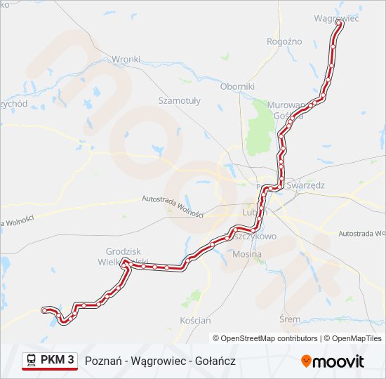 PKM 3 train Line Map