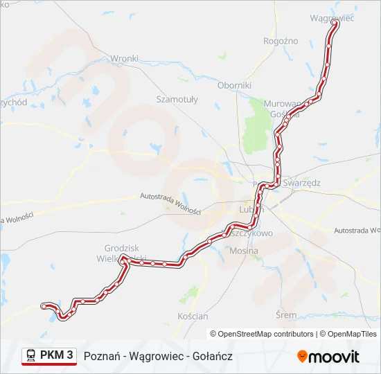 PKM 3 Train Line Map