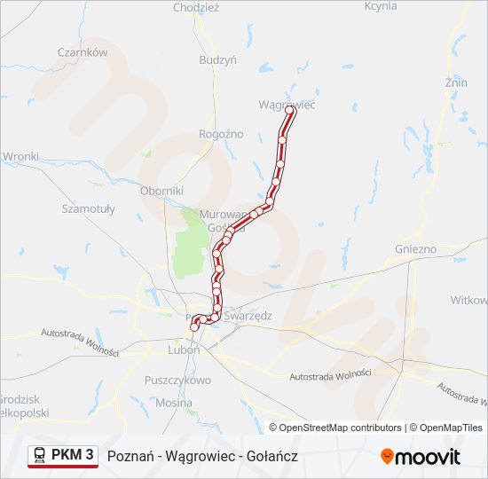 PKM 3 train Line Map